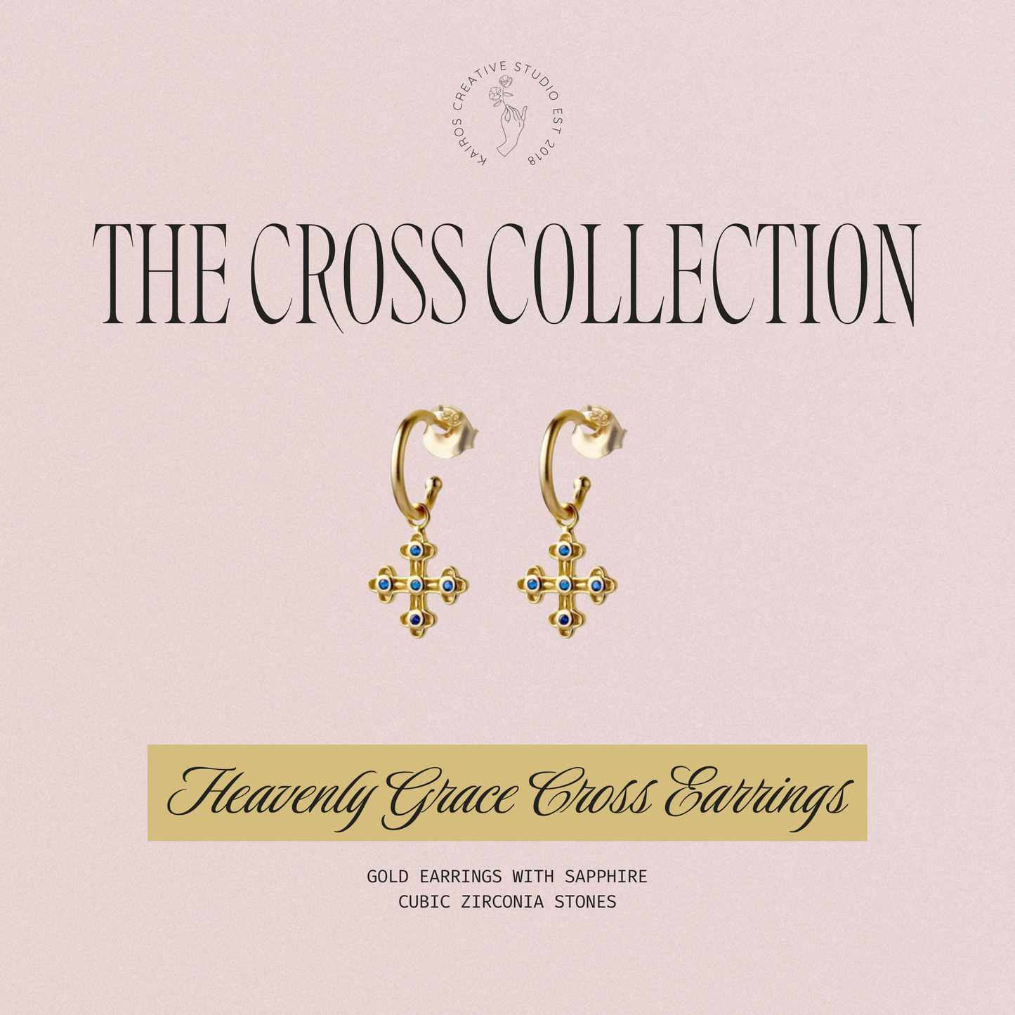 Heavenly Grace Cross Earrings