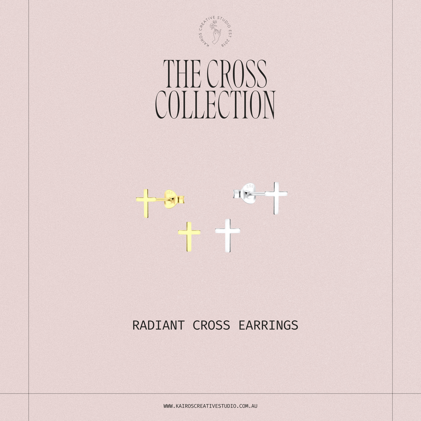 Radiant Cross Earrings