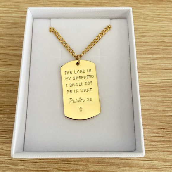 Caleb Dog Tag Necklace