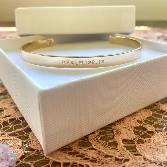 Psalm 139:13 Bracelet Cuff
